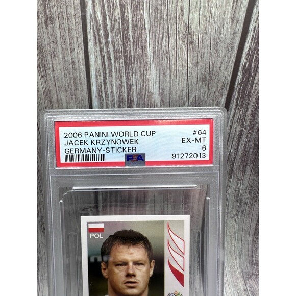 2006 PANINI WORLD CUP GERMANY STICKER #64 JACEK KRZYNOWEK PSA 6 Ex-nm Poland - Picture 2 of 10